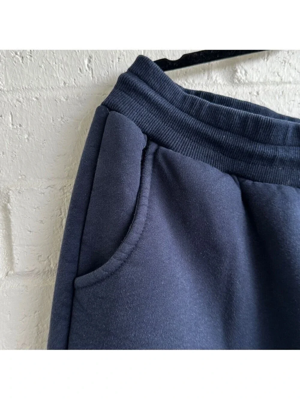 Lentta Men's Navy Fleece Sweatpants Warm Athletic Sherpa Lined Track Joggers XXL